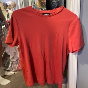 Express Men's red/orange Short Sleeve Tee super soft!!